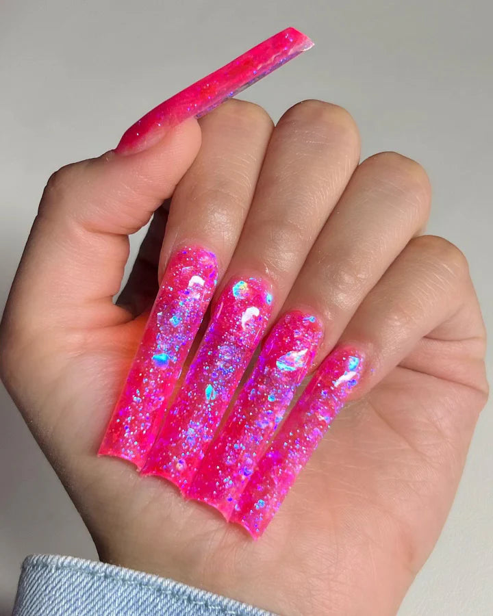 Nail glitter acrylic powder offers a dazzling array of